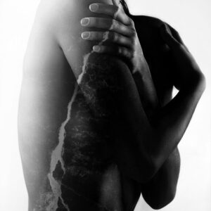 Beautiful sexy naked woman's body. Isolated on white.